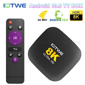 2025 Android 13 Tv Box 128GB 8K HDR Dual WIFI6 YouTube + Apps 5,2 BT TOP OVP NEU - Bild 1 von 27