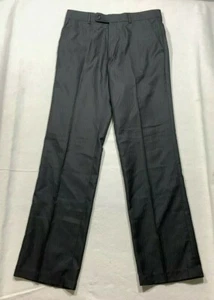 Pantalón clásico Arrow corte recto 46L para hombre 34x34 frente plano gris rayas nuevo con etiquetas - Imagen 1 de 10