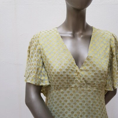 Hübsches Kleid von Intropia (Hoss Intropia), 36, grün, gold - Bild 1 von 4