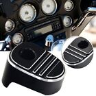 Black TriLine Design Ignition Switch Cover for Touring Bagger FLH 2014 2022