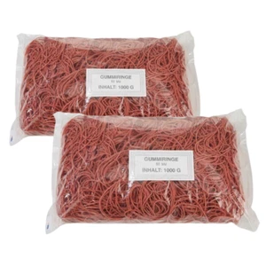 2x Gummibänder Gummiringe Gummis rot Gummiband 1 mm Breit , 60mm 1kg - Bild 1 von 6