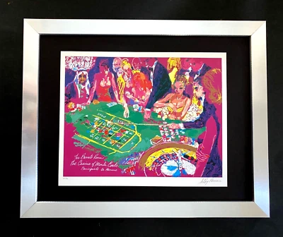 Arte Pop Firmado LeRoy Neiman "CASINO MONTECARLO" Montado y Enmarcado en Nuevo 11x14 Foto 1 de 3