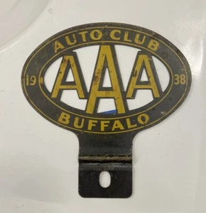 1938 AAA License Plate Topper - Auto Club of Buffalo - Bild 1 von 3