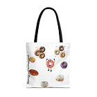 Funny Donuts style Tote Bag. personalized name.
