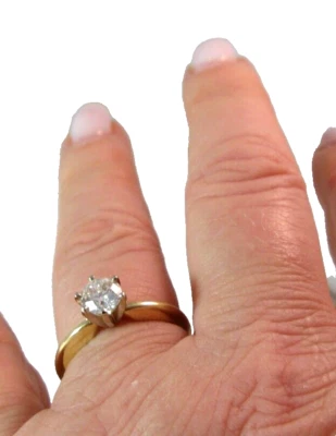 .78CT Solitaire Diamond VS I Engagement 14K Gold Ring Size 8.25 Vintage 3.1gr - Image 1 of 4