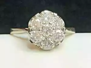 Anillo de boda de compromiso de diamantes creado en laboratorio de corte redondo de 2 quilates de plata de ley 925 - Imagen 1 de 6