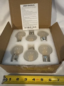 DIMMABLE E26 G16 LED GLOBE LT BULBS FROSTED 40W EQUAL 4W SM ROUND DIMMABLE 6 PAC - Picture 1 of 7