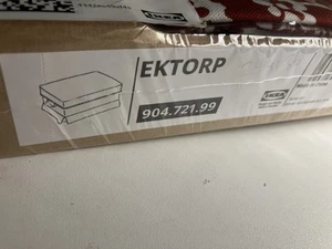 IKEA EKTORP Cover for footstool, Virestad red/white, 904.721.99 Or 005.035.67 - Picture 1 of 7