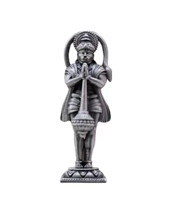 Lord Hanuman Idol In Pure 925 Silver / Bajrangbali Statue Murti In Silver - Picture 1 of 1