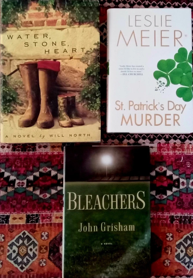 BLEACHERS-J Grisham / WATER, STONE, HEART-W North /ST PATRICK'S DAY MURDER-Meier - Image 1 of 1