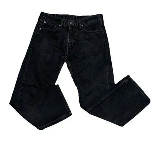 Levi's 505 Jeans Uomo 33x29 Regular Fit Gamba Dritta Nero Denim (leggi) - Foto 1 di 7