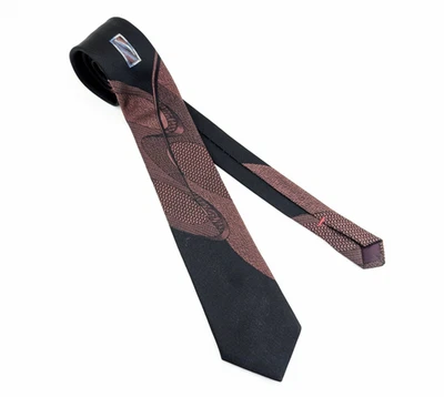 Corbata ajustada City Streets de los años 80 vintage estrecha negra y rosa mod de los 80 Foto 1 de 4