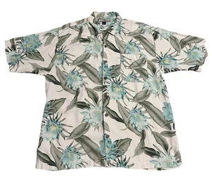 Tommy Bahama Floral Hawaiian 100% Silk Size Large Button Down Shirt - Picture 1 of 7