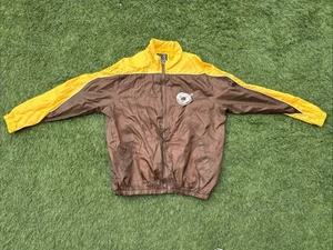 G-III SPORTS LOS PADRES MEN'S WINDBREAKER JACKET FRONT ZIP BROWN YELLOW SIZE XL - Picture 1 of 22
