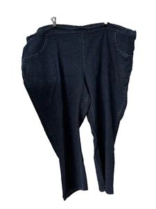 White Stag Women 3X 22W 24W Petite Size Jeans Denim Elastic Waist Pull On Cotton - Picture 1 of 4
