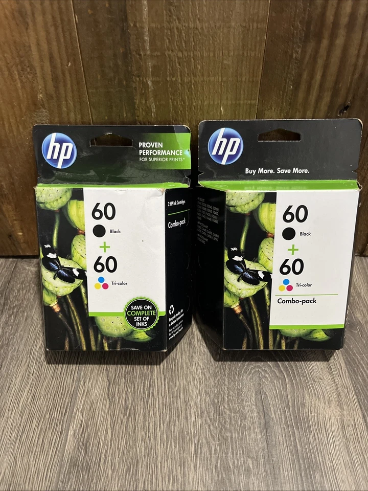 HP CD947FN #60 Black Color Ink Combo Pack (CC640WN - 200p CC643WN - 165p)