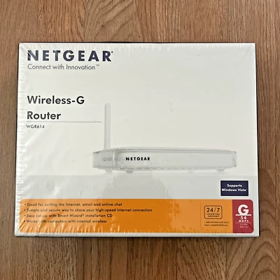 NETGEAR WGR614 54 Mbps 4-Port 10/100 Wireless G Router (WGR614NA) Sealed NEW - Image 1 of 3