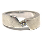 Schner Ring aus 925er Sterling Silber Zirkonia Mid-Century Modern Silver RG57