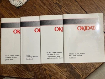 Vintage 1990 OKIDATA LED Page Printer MANUALS 4-Volumes OL400,OL800,OL820 MINT! - Image 1 of 3