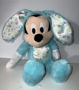Peluche Mickey Mouse Conejo de Pascua NUEVO CON ETIQUETAS Huevos Azules 17" Nuevo con Etiquetas - Imagen 1 de 9