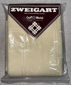 NUOVO tessuto punto croce Zweigart afgano 55" x 45" BIANCO MORBIDO panna - Foto 1 di 3