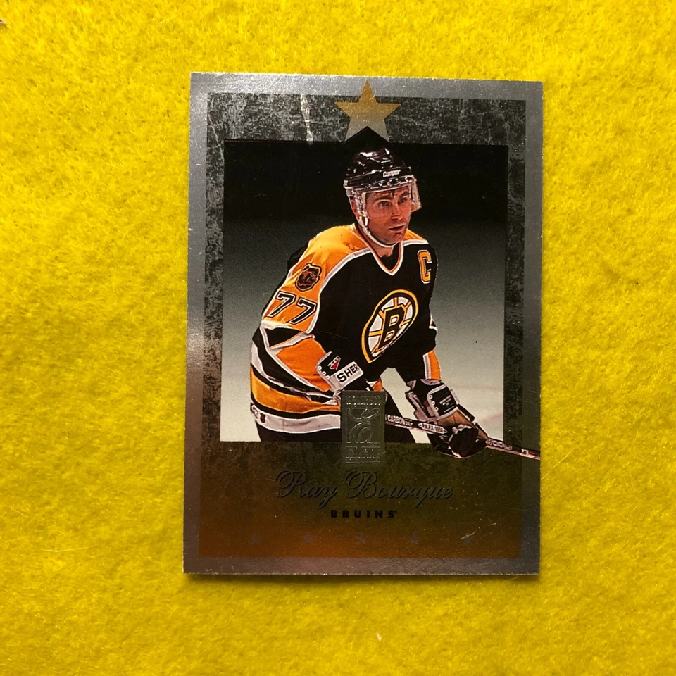 RAY BOURQUE , BRUINS , 1996 DONRUSS ELITE , 1 STAR , NHL HOCKEY CARD 9 - Image 1 of 1