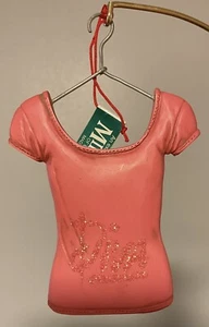 Midwest Of Cannon Falls Pink Glitter Diva T-shirt Ornament Vintage New - Picture 1 of 2