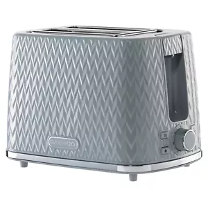 Daewoo Argyle 2 Slice Toaster With Defrost, Reheat & Cancel Functions 800W Grey - Picture 1 of 7