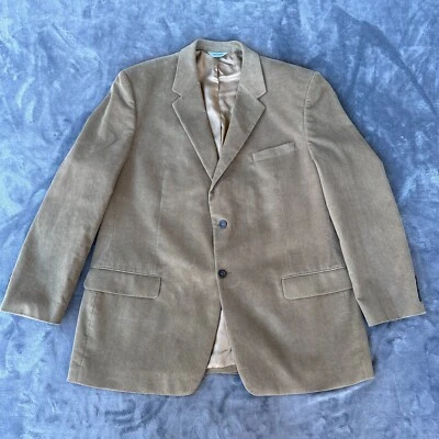 Joseph & Feiss Sport Coat Mens 48 Long Brown Corduroy Single Breasted Cotton - Image 1 of 4