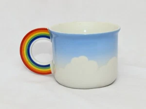 Taza de café vintage 1980 Vandor Rainbow & Clouds - Imagen 1 de 6