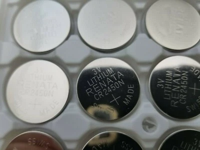 Batería de reloj de celda de botón de litio 25 piezas CR2450 DL2450 CR2450N ECR2450 BR2450 3V Foto 1 de 3