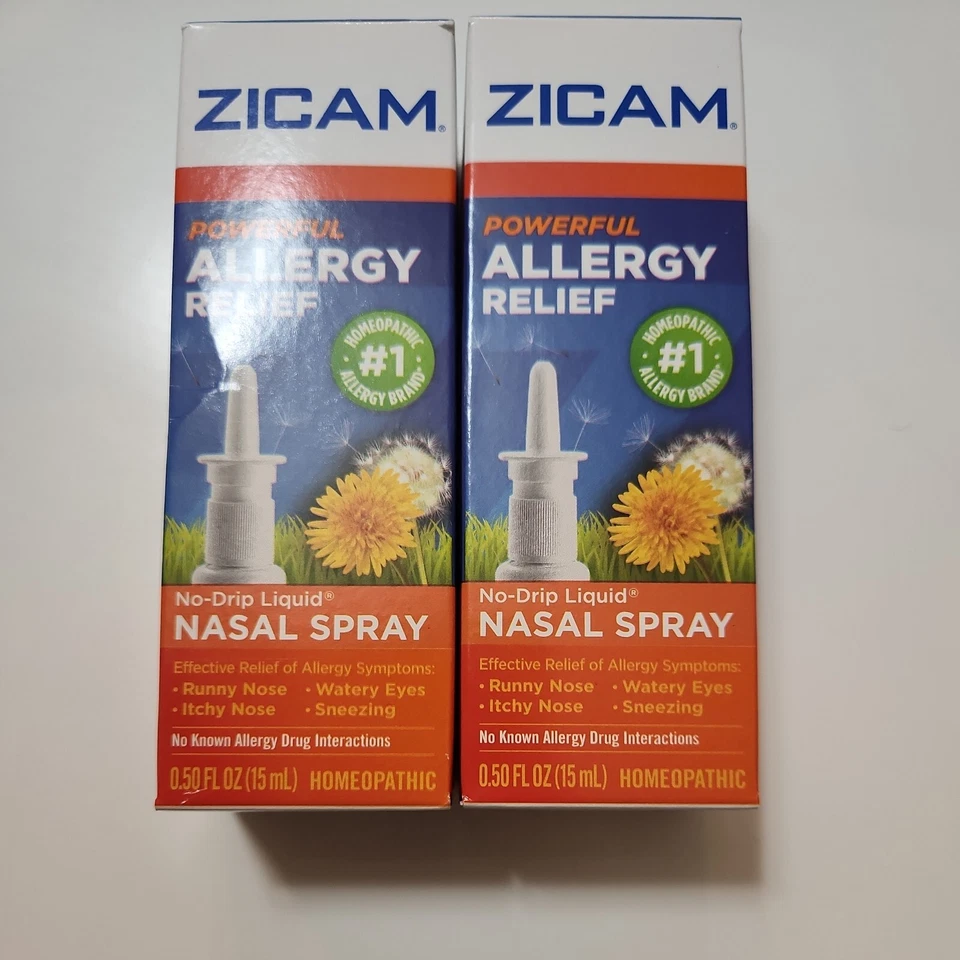 Spray nasal líquido sin goteo Zicam potente alivio de alergias 0,5 oz x2 caducidad 03/2026+ Foto 1 de 4