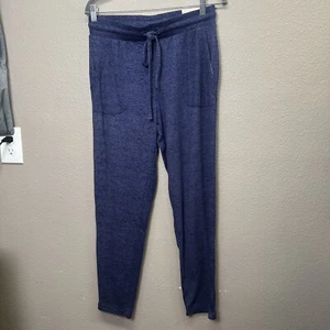 NATORI Women’s Size S Soft Stretch Knit Lounge Pant Ankle Length Heather Navy - Picture 1 of 7
