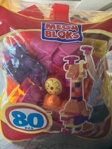 Mega Bloks First Builders - 80 Pieces - Big Building Blok Bag Year Made 2005 - Picture 1 of 6