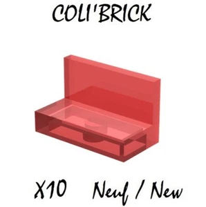 lego 4865 - 10x Panneau Mur / Panel Wall 1x2x1 - Rouge / Trans Red - NEUF - Imagen 1 de 1