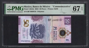 Mexico 50 Pesos 2022 P130Ab Uncirculated Grade 67 - Picture 1 of 2