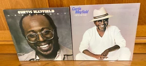 Curtis Mayfield vinyl record lot 2 LPs Love is The Place & Heartbeat EX+/NM! - Imagen 1 de 22