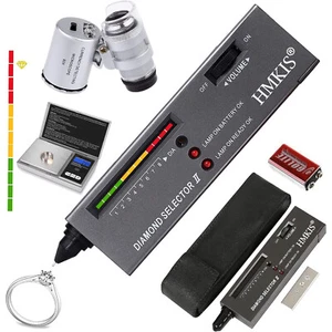 Diamond Tester Pen High Accuracy Jewelry Diamond Tester+ 60X Mini LED Magnifying - Picture 1 of 14