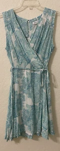 Calvin Klein Women's Sleeveless Wrap Dress Size 10 Fairy-core Cottage Core - Picture 1 of 6