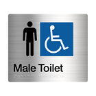 Unisex Disabled Toilet Amenity Sign Braille Stainless Steel Dt-Ss