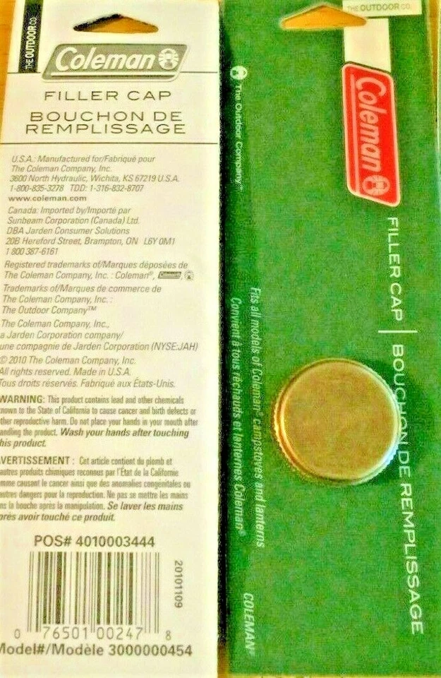 Coleman Filler Cap For Coleman'S White Gas Lantern