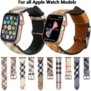 Für Watch Series Ultra 9 8 7 Leder Apple Watch 38/40/41/42/44/45/49 Armband Strap - Bild 1 von 77