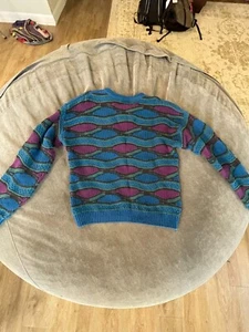 Vintage Gary Collins Collection Sweater Pullover Cotton USA Mens L Textured - Picture 1 of 5