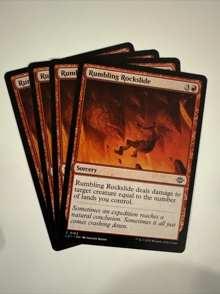RUMBLING ROCKSLIDE x4 mtg NM Lost Caverns of Ixalan 4 Common - Image 1 of 1