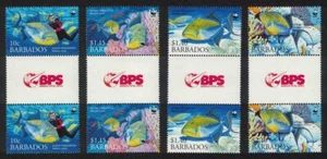 Queen Triggerfish Diving Fish 4 Gutter Pairs Barbados 2006 MNH - Picture 1 of 1