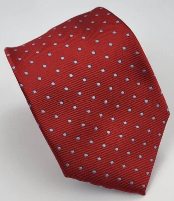 Corbata Alexander Julian Colores Poliéster Rojo Gris Lunares Hombres Ajustada 57 x 3.1/8 Foto 1 de 4