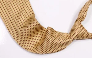 Ermenegildo Zegna Gold Red Woven Silk Necktie Tie - Picture 1 of 7