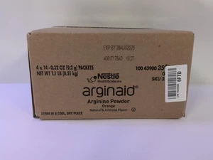 *2025-8-28* Nestlé arginaid Orange Arginine Powder 56 Packets 0.32oz - Picture 1 of 5