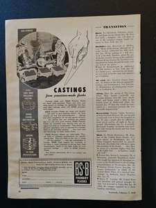 BS&B Foundry Flasks Vintage Magazine Ad Nice Images 1949 - Picture 1 of 3