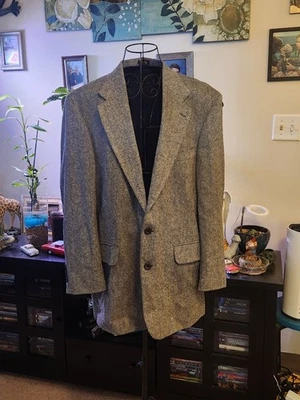 Abrigo y blazer deportivo Oscar de la Renta, gris y blanco Foto 1 de 4